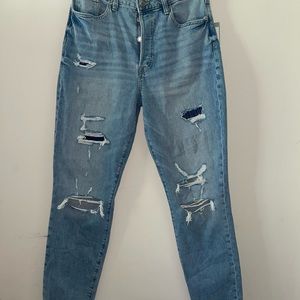 Ultra high waist mom jeans